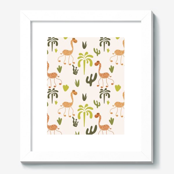Картина «Жирафы, пальмы, кактусы»