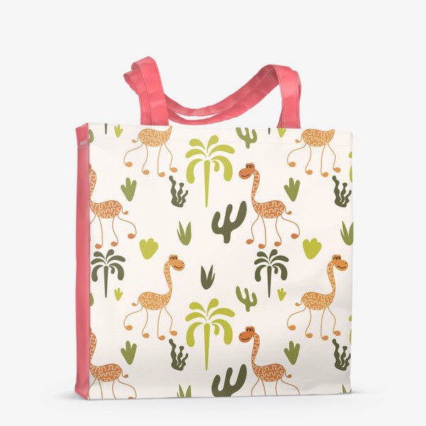 Сумка-шоппер «Жирафы, пальмы, кактусы»