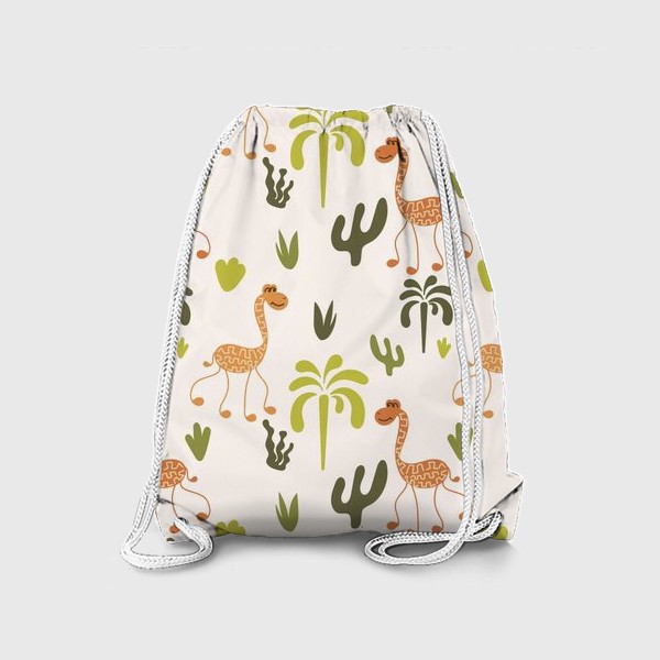 Рюкзак «Жирафы, пальмы, кактусы»