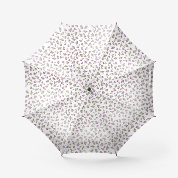 Зонт «Крокусы на белом»