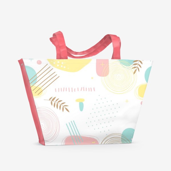 Пляжная сумка «Абстрактный паттерн в пастельных тонах»