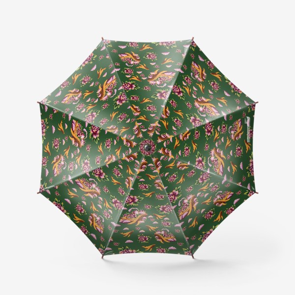 Зонт «Кит на зелёном фоне»