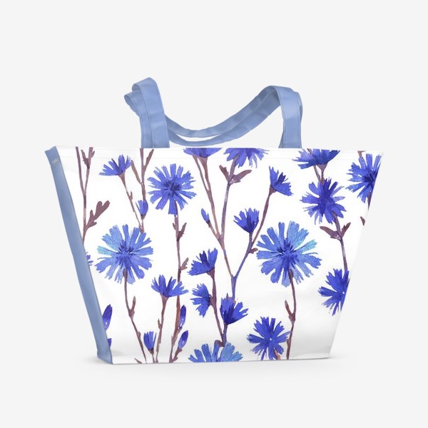 Пляжная сумка «Голубой цикорий»