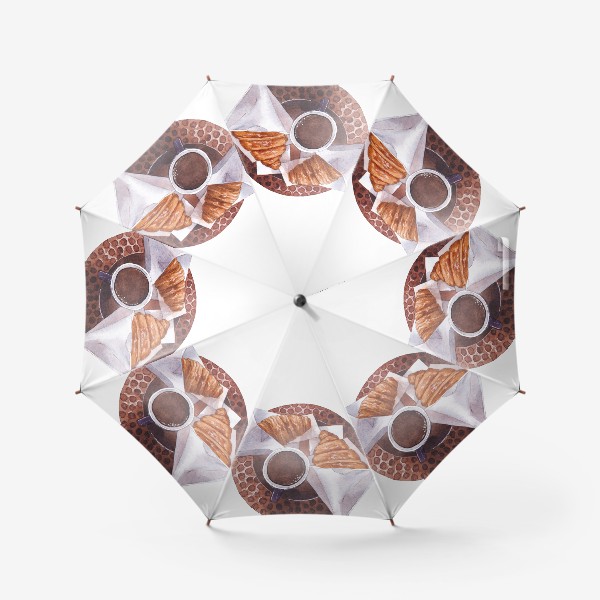 Зонт «Кофе и круассаны»