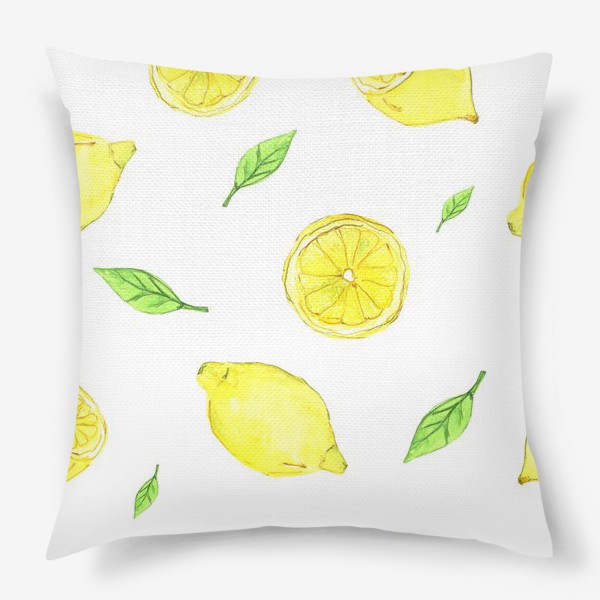 Подушка &laquo;Яркие желтые лимоны&raquo;