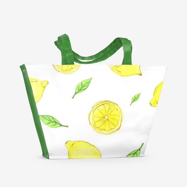 Пляжная сумка &laquo;Яркие желтые лимоны&raquo;