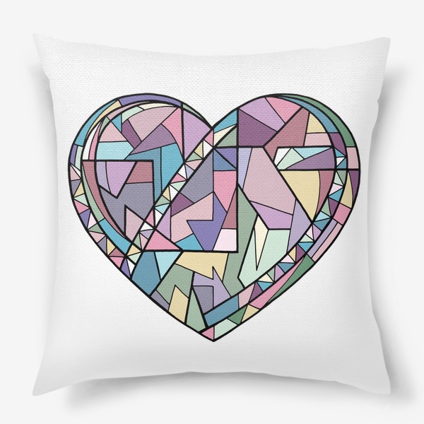 Подушка «Сердце геометрия»