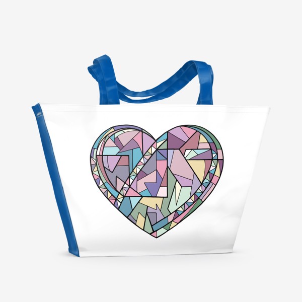 Пляжная сумка &laquo;Сердце геометрия&raquo;