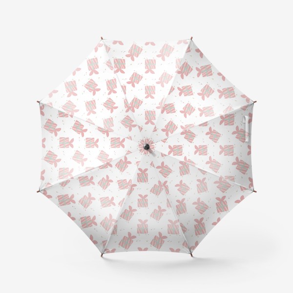 Зонт «Милые подарочные коробки с лентой и бантом. Паттерн.»