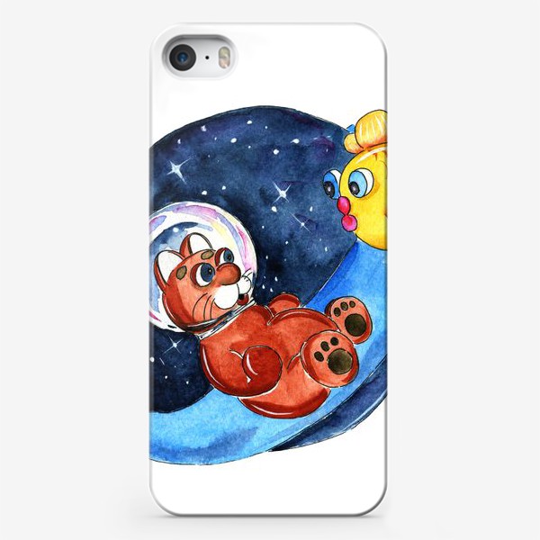 Чехол iPhone «космический кот»