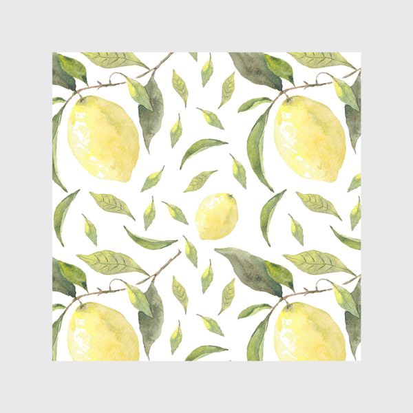 Скатерть «Паттерн из акварельных лимонов»