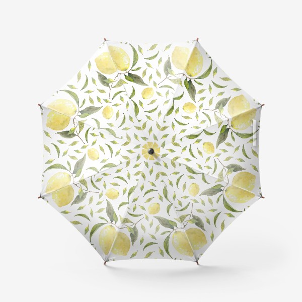 Зонт «Паттерн из акварельных лимонов»