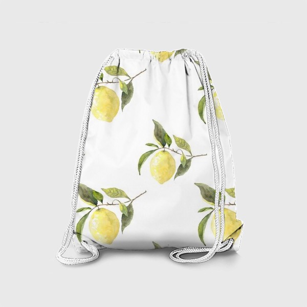 Рюкзак «Паттерн из акварельных лимонов»