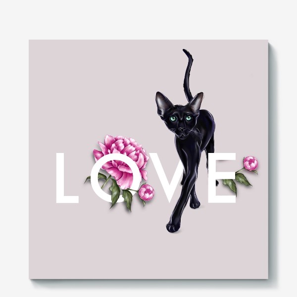 Холст «Love cat pastel»