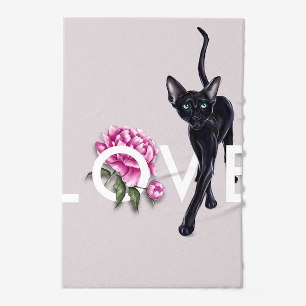 Полотенце «Love cat pastel»