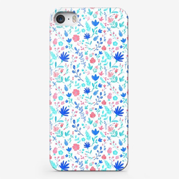 Чехол iPhone «Акварельные цветы паттерн»
