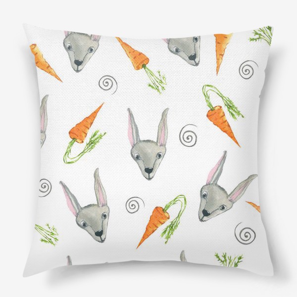Подушка «Заяц и морковь»
