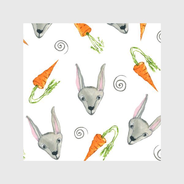 Шторы «Заяц и морковь»