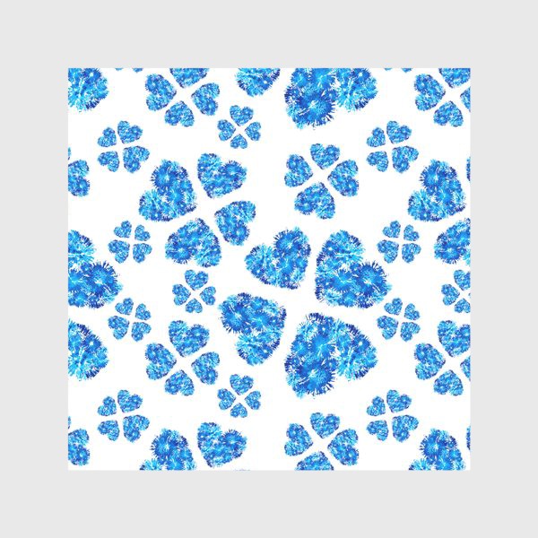 Скатерть «Текстура цветущее голубое сердце»