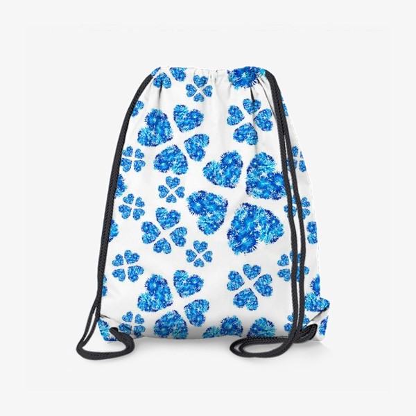 Рюкзак «Текстура цветущее голубое сердце»