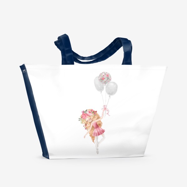 Пляжная сумка «Балерина с шариками»