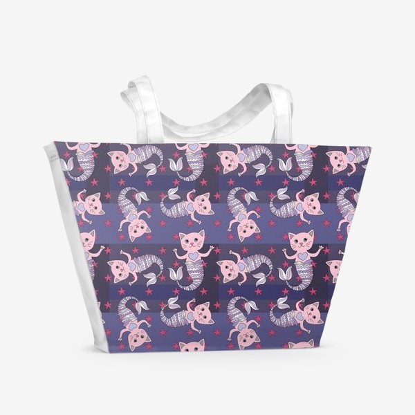 Пляжная сумка «Коты-русалки»