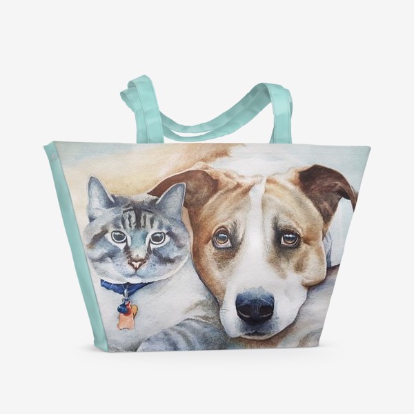 Пляжная сумка &laquo;Кот и собака&raquo;