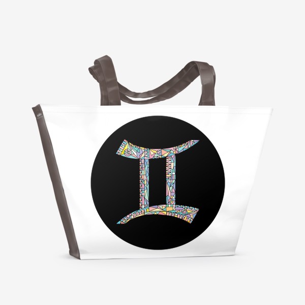 Пляжная сумка «Близнец знак зодиака»