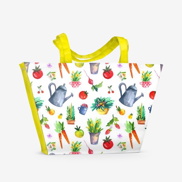 Пляжная сумка «Летний сад. Паттерн»