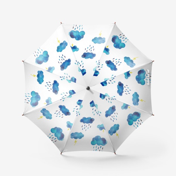 Зонт «Тучки акварелью»