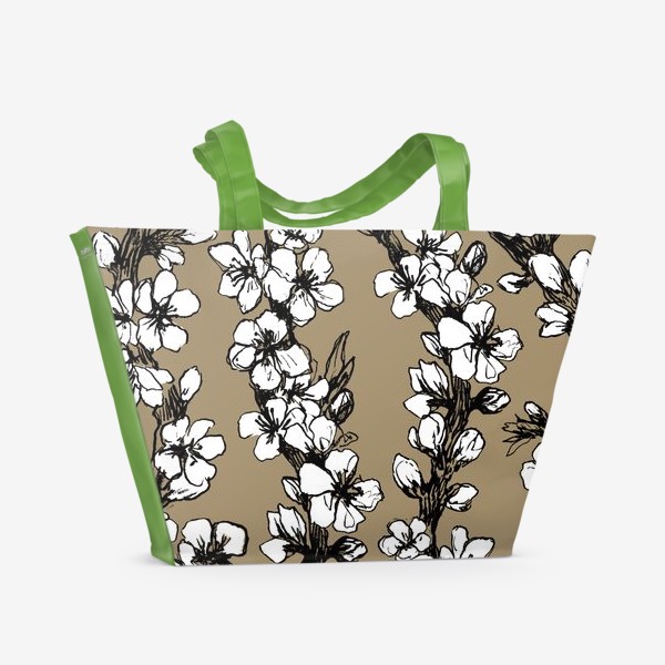 Пляжная сумка «Цветущие весенние ветви»