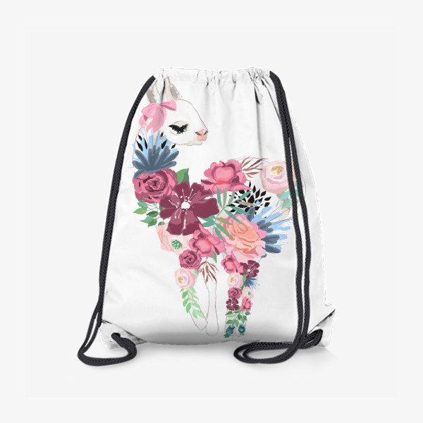 Рюкзак «Лама с цветами»