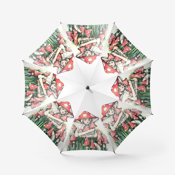 Зонт «мухоморчики»