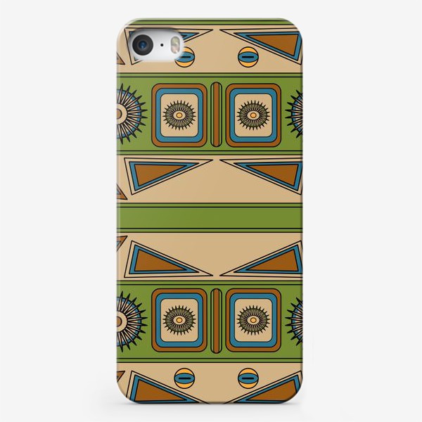 Чехол iPhone «Seamless ethnic background folk africans endless pattern»