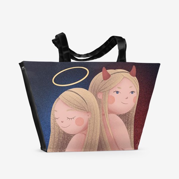 Пляжная сумка «Ангел и Демон»