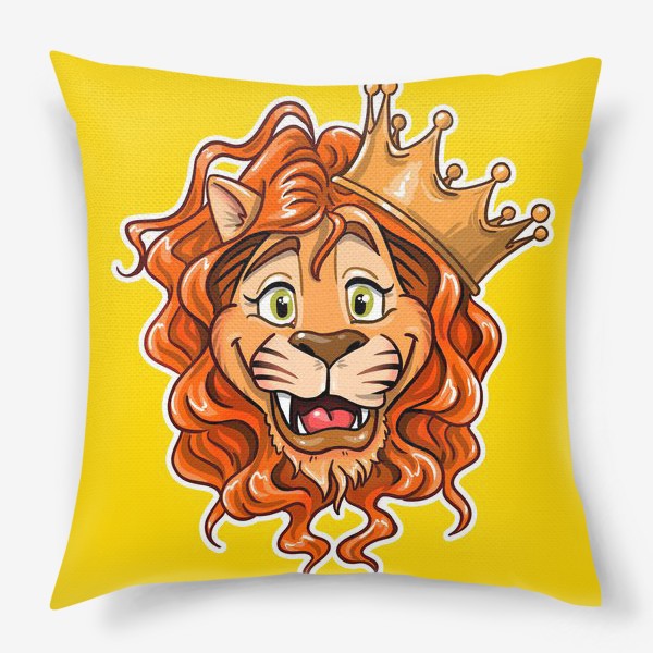 Подушка «король лев, подойдет как для рыжих, так и родившихся под знаком зодиака Лев»