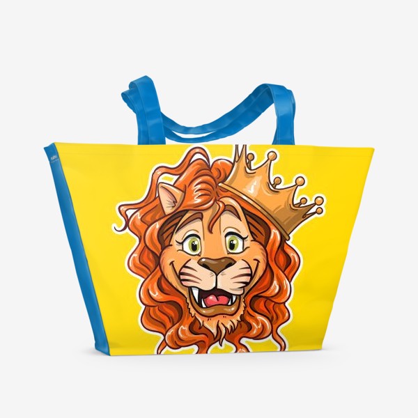 Пляжная сумка «король лев, подойдет как для рыжих, так и родившихся под знаком зодиака Лев»