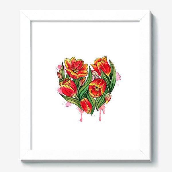 Картина «Сердце из тюльпанов»