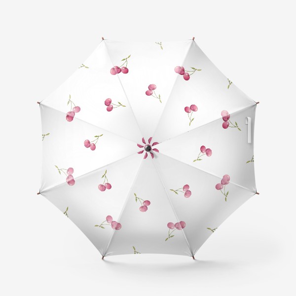 Зонт «Паттерн из акварельной вишни»