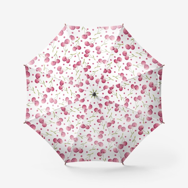 Зонт «Паттерн из акварельной вишни»