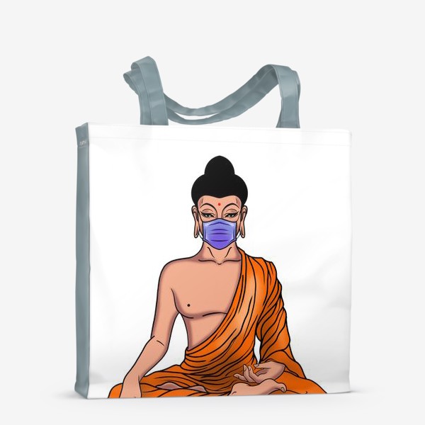 Сумка-шоппер «Буддийский монах на самоизоляции»
