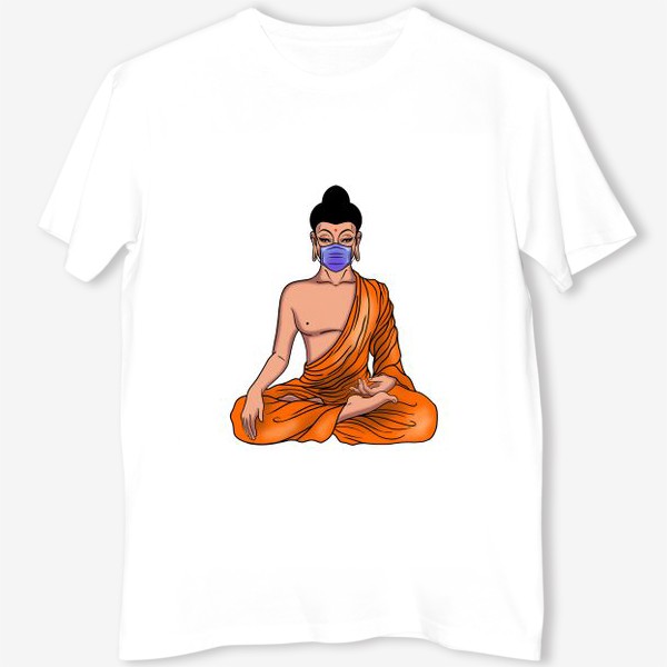 Футболка «Буддийский монах на самоизоляции»