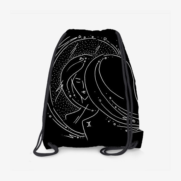 Рюкзак «Близнецы зодиак черный»