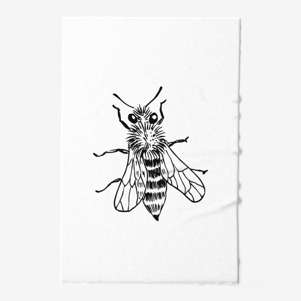 Полотенце «Пчела скетч»