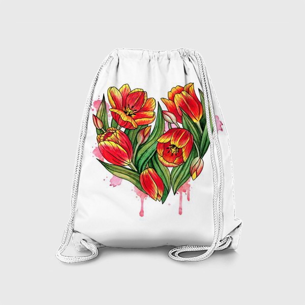 Рюкзак «Сердце из тюльпанов»