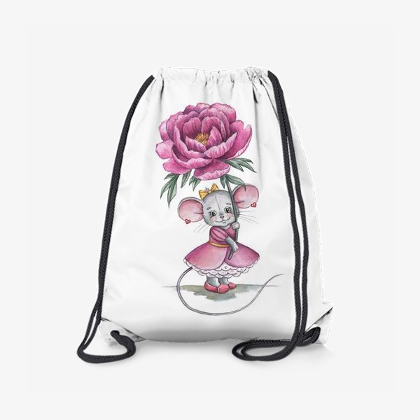 Рюкзак «Мишка с цветком»