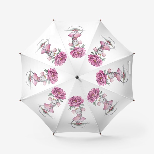 Зонт «Мишка с цветком»