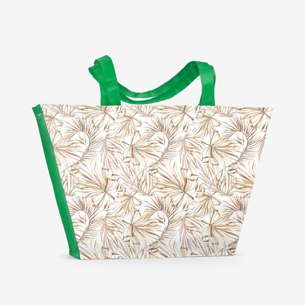 Пляжная сумка &laquo;Паттерн из тропических листьев&raquo;