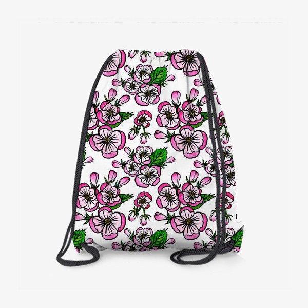 Рюкзак «Паттерн розовые цветы яблони»