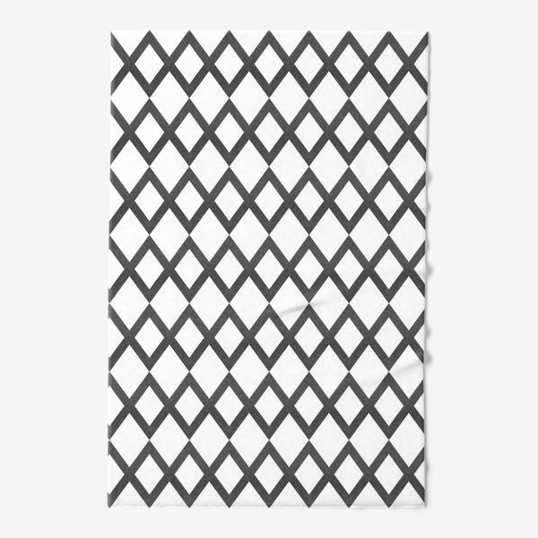 Полотенце «Паттерн геометрический орнамент бохо с ромбами Black Collection»